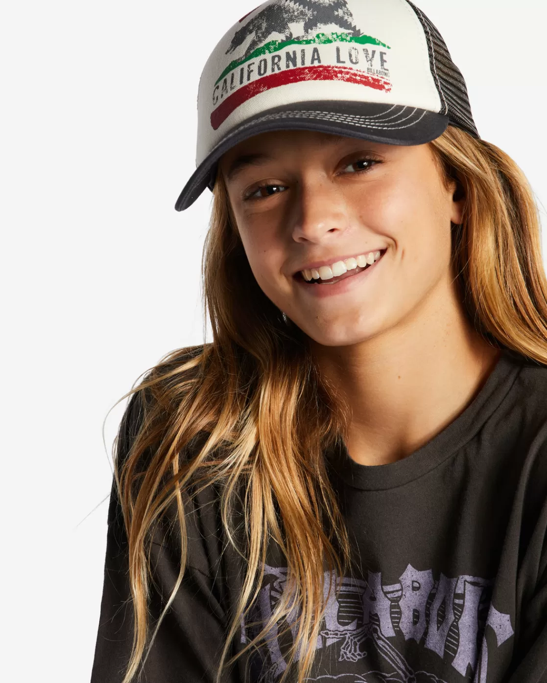 Sale Billabong Girls' Pitstop Jr Trucker Hat CHAR