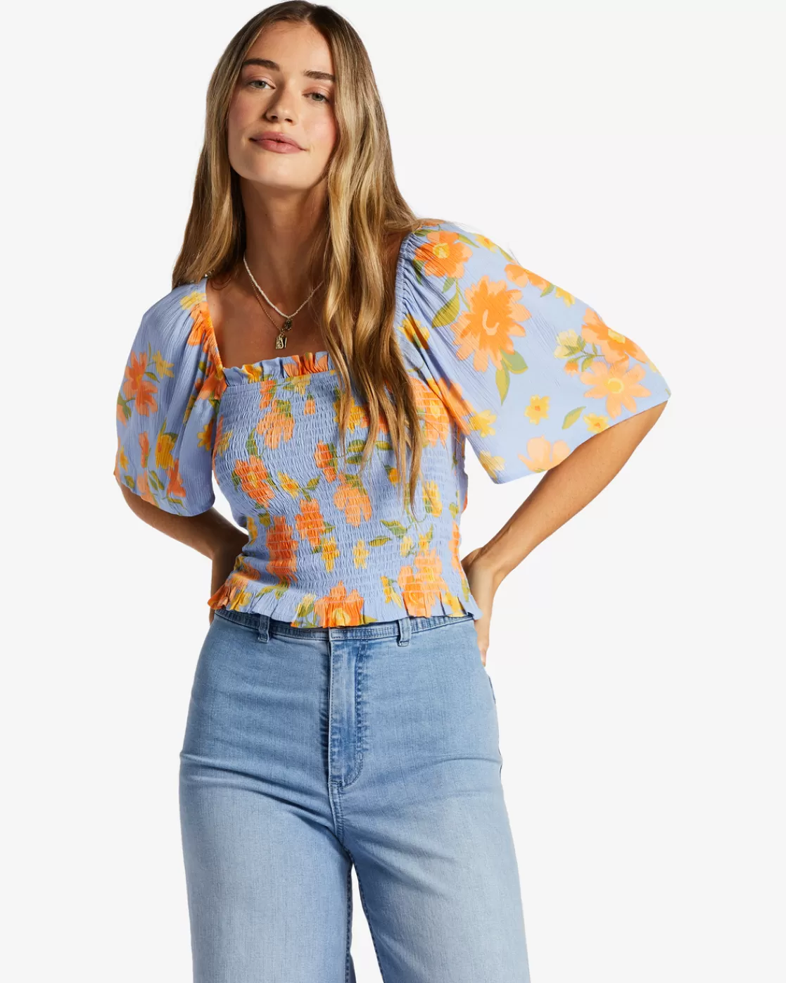 Sale Billabong Golden Daze Crop Top OUTTA THE BLUE