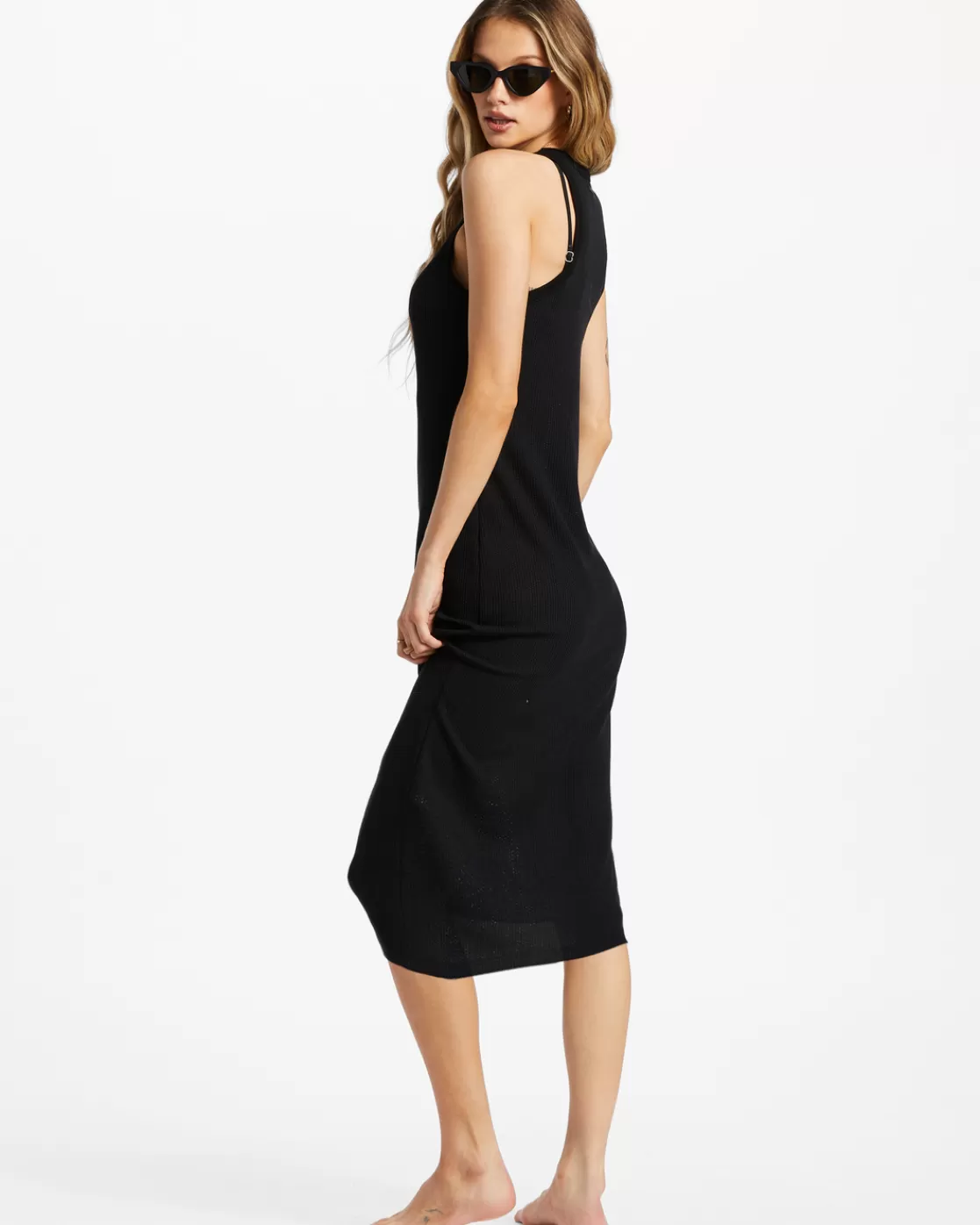 Hot Billabong In The Sun Dress BLACK PEBBLE