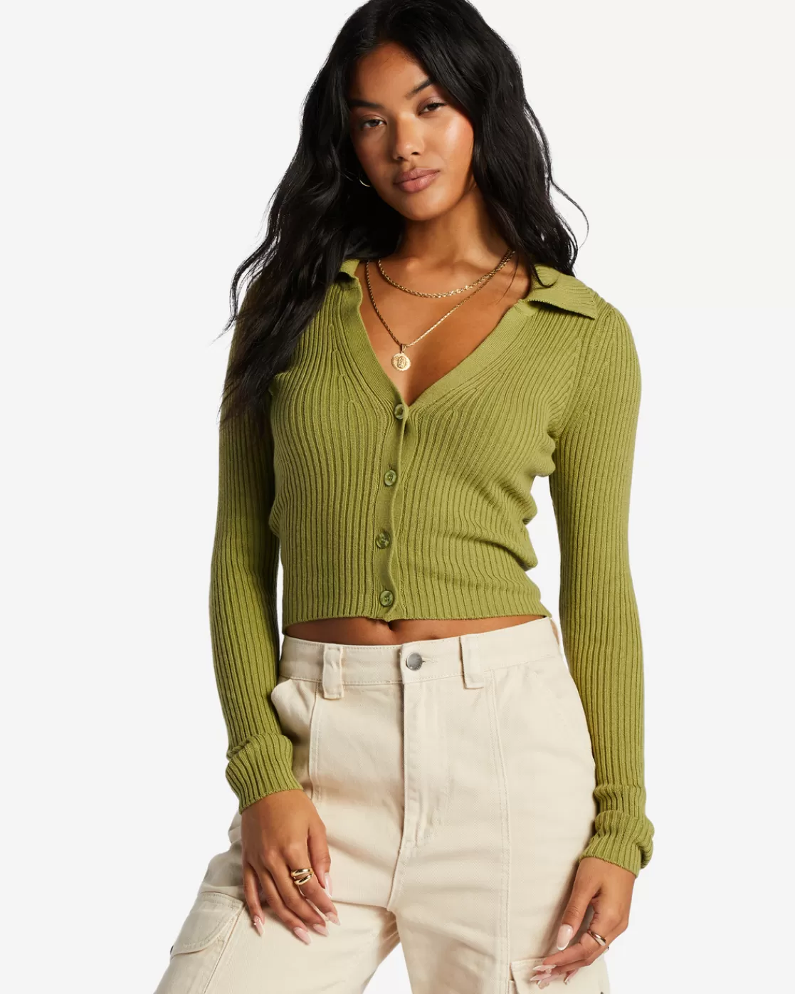 Best Sale Billabong In Time Cardi Cardigan GREEN EYES