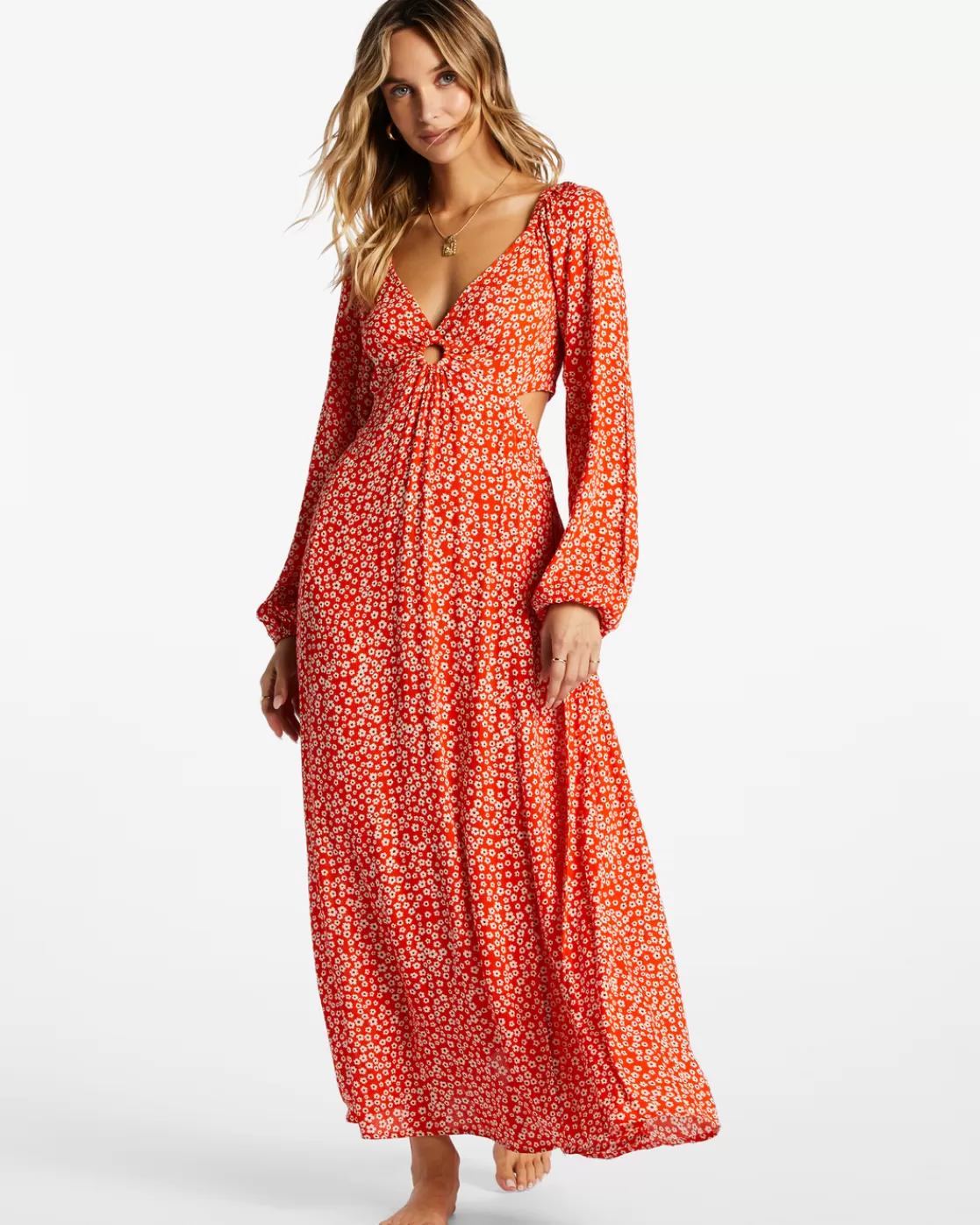 Fashion Billabong Last Call Maxi Dress FIRE SIDE