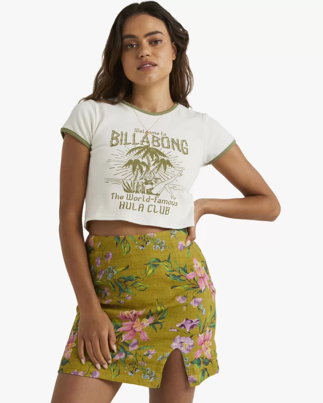 Hot Billabong Laylow Haven Skirt OLIVE