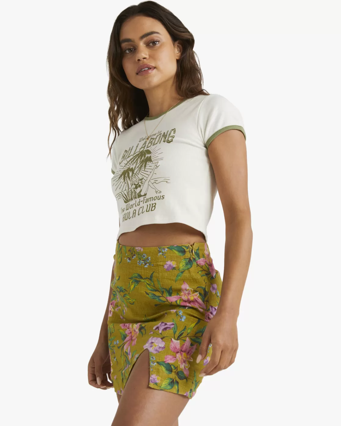 Hot Billabong Laylow Haven Skirt OLIVE