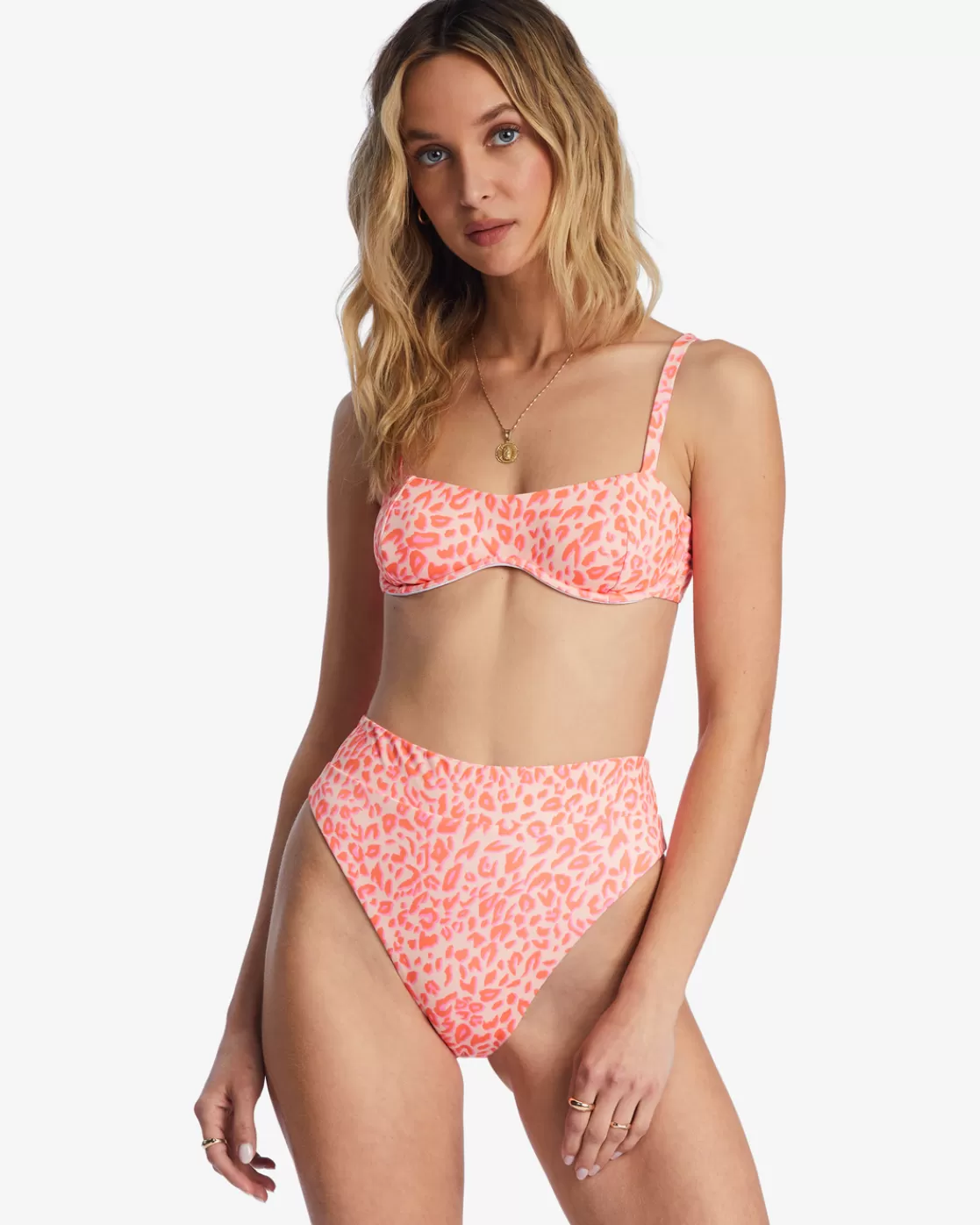 Sale Billabong Lei Low Olivia Underwired Bikini Top WASHED PEACH