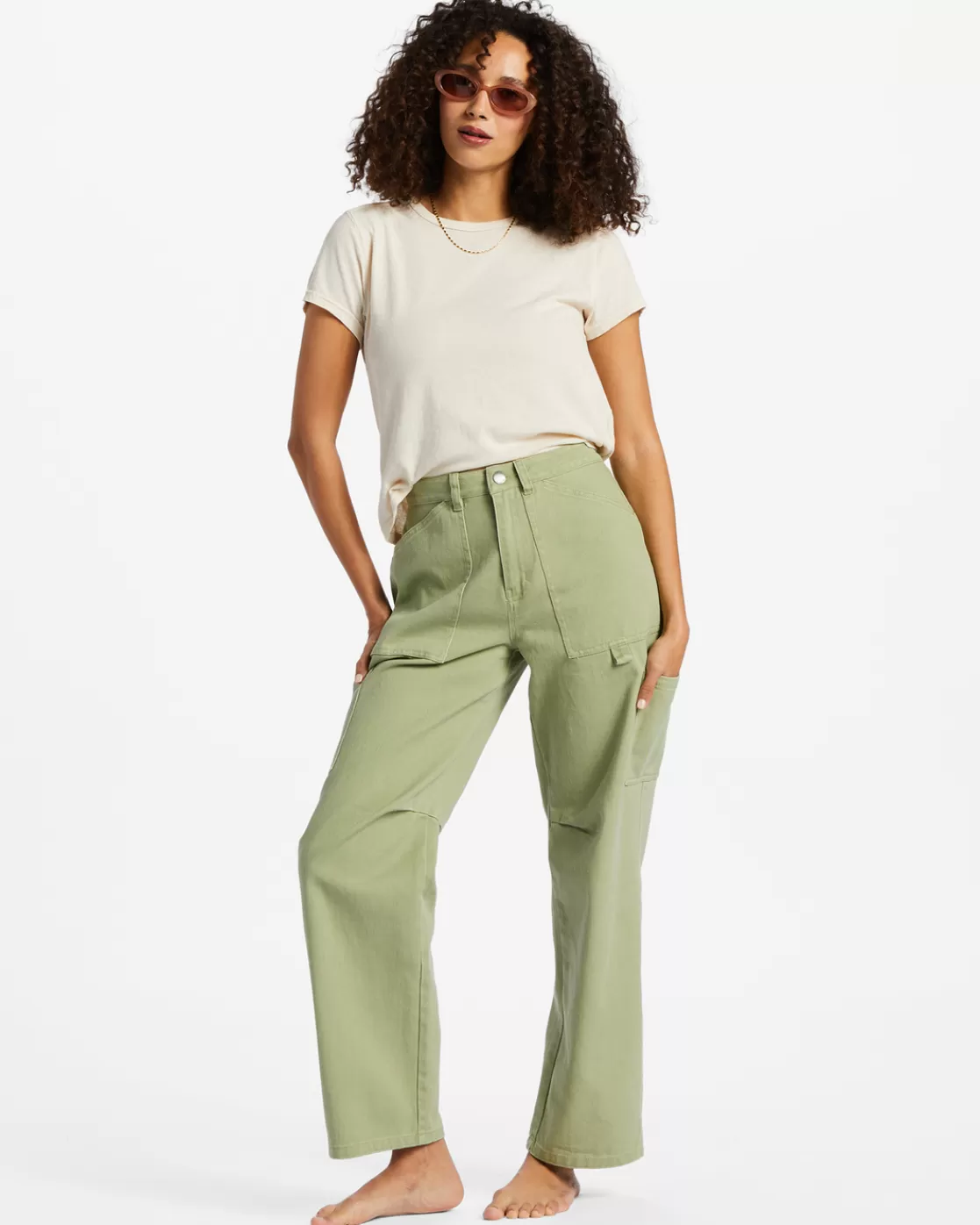 Cheap Billabong Leia Cargo Pants AVOCADO