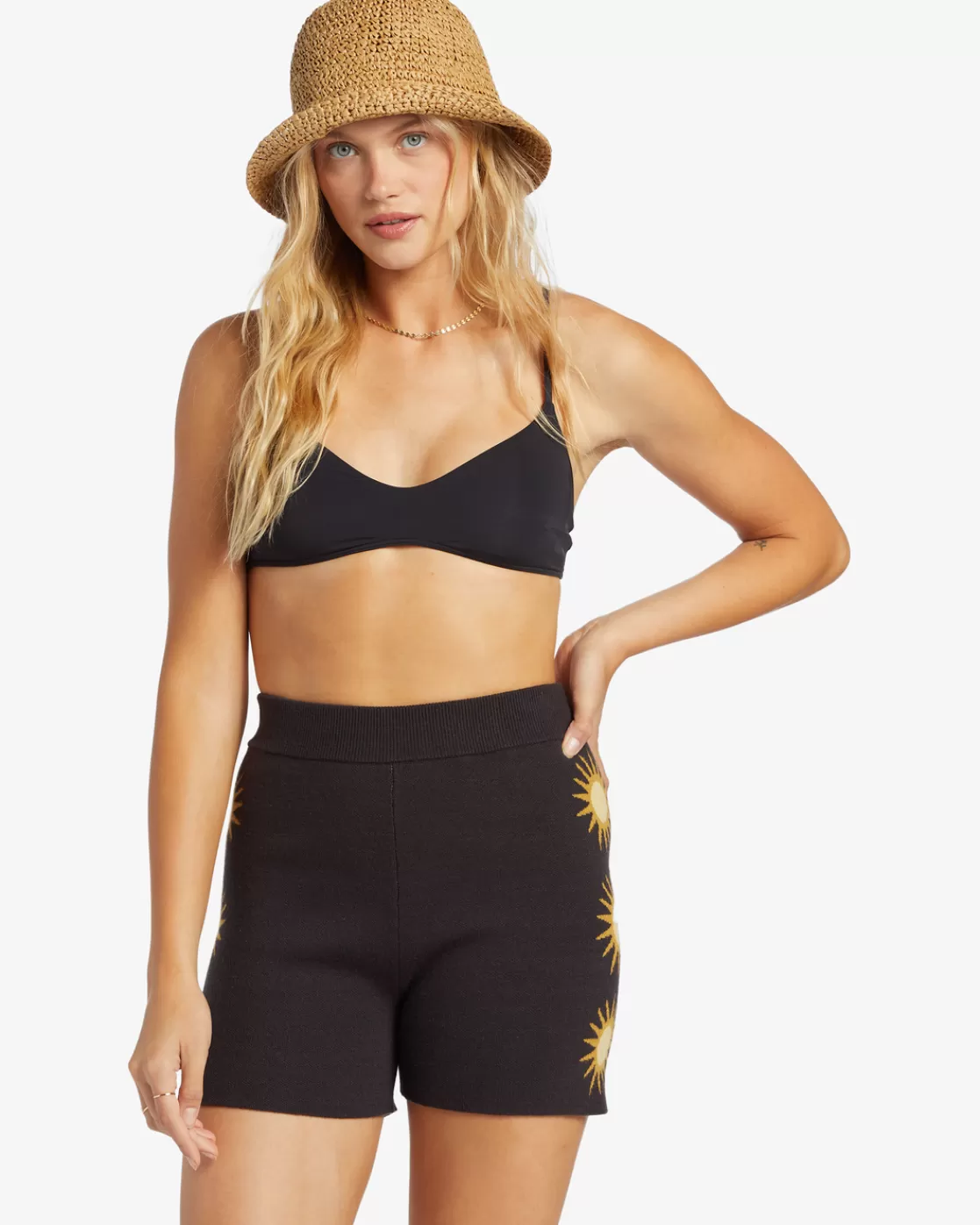 New Billabong Lola Bike Shorts BLACK SANDS