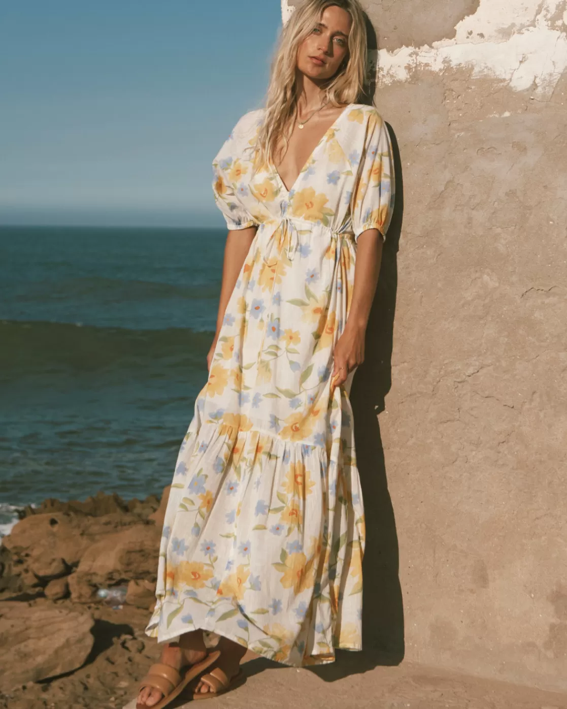 Online Billabong Lost In Love Maxi Dress SALT CRYSTAL