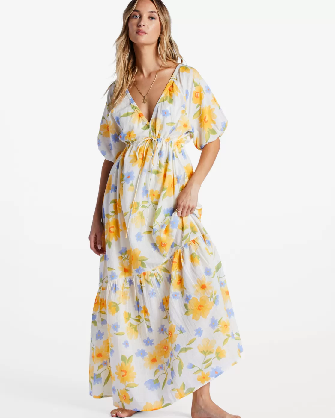 Online Billabong Lost In Love Maxi Dress SALT CRYSTAL