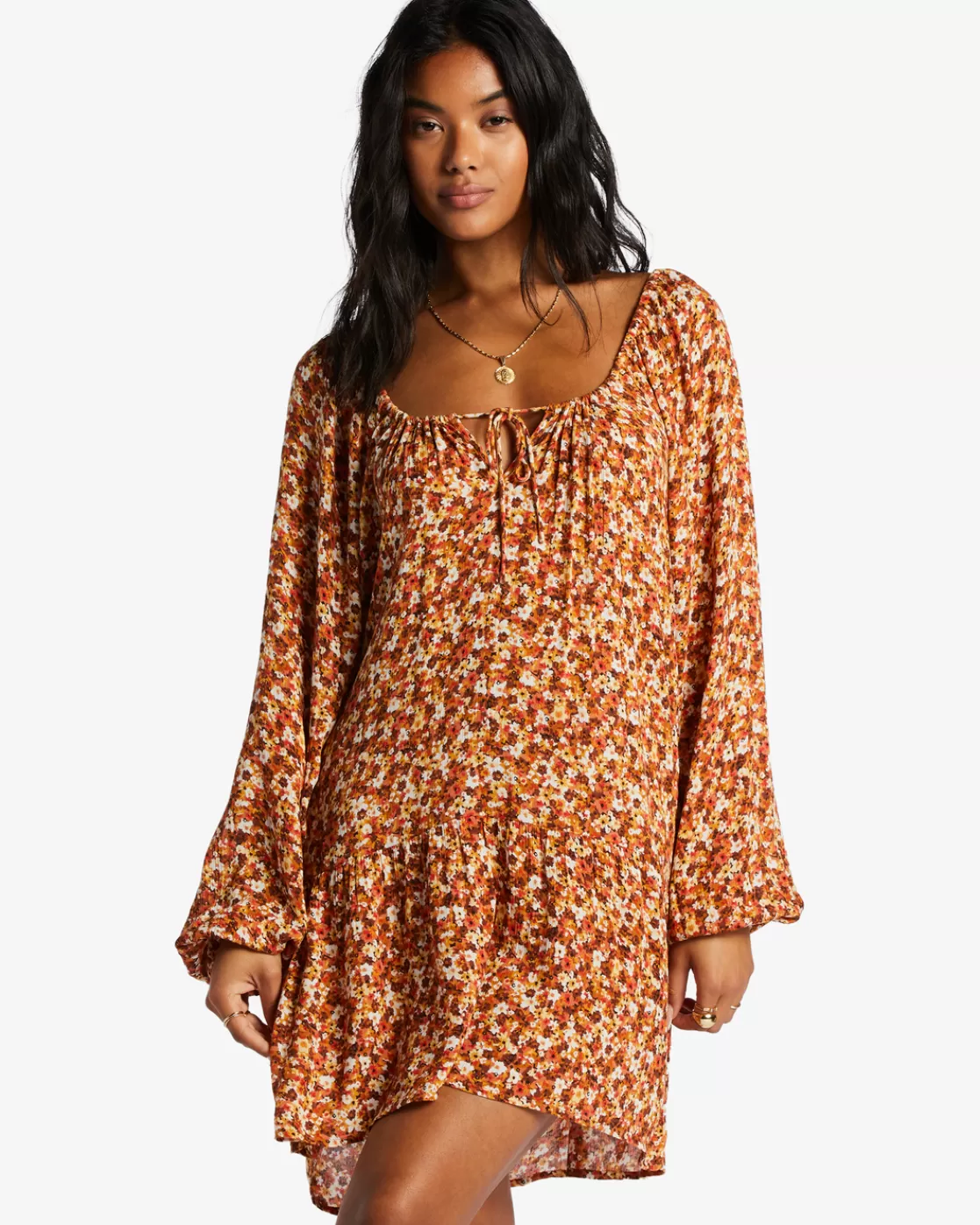 Online Billabong Lucky You Babydoll Dress MOCHA