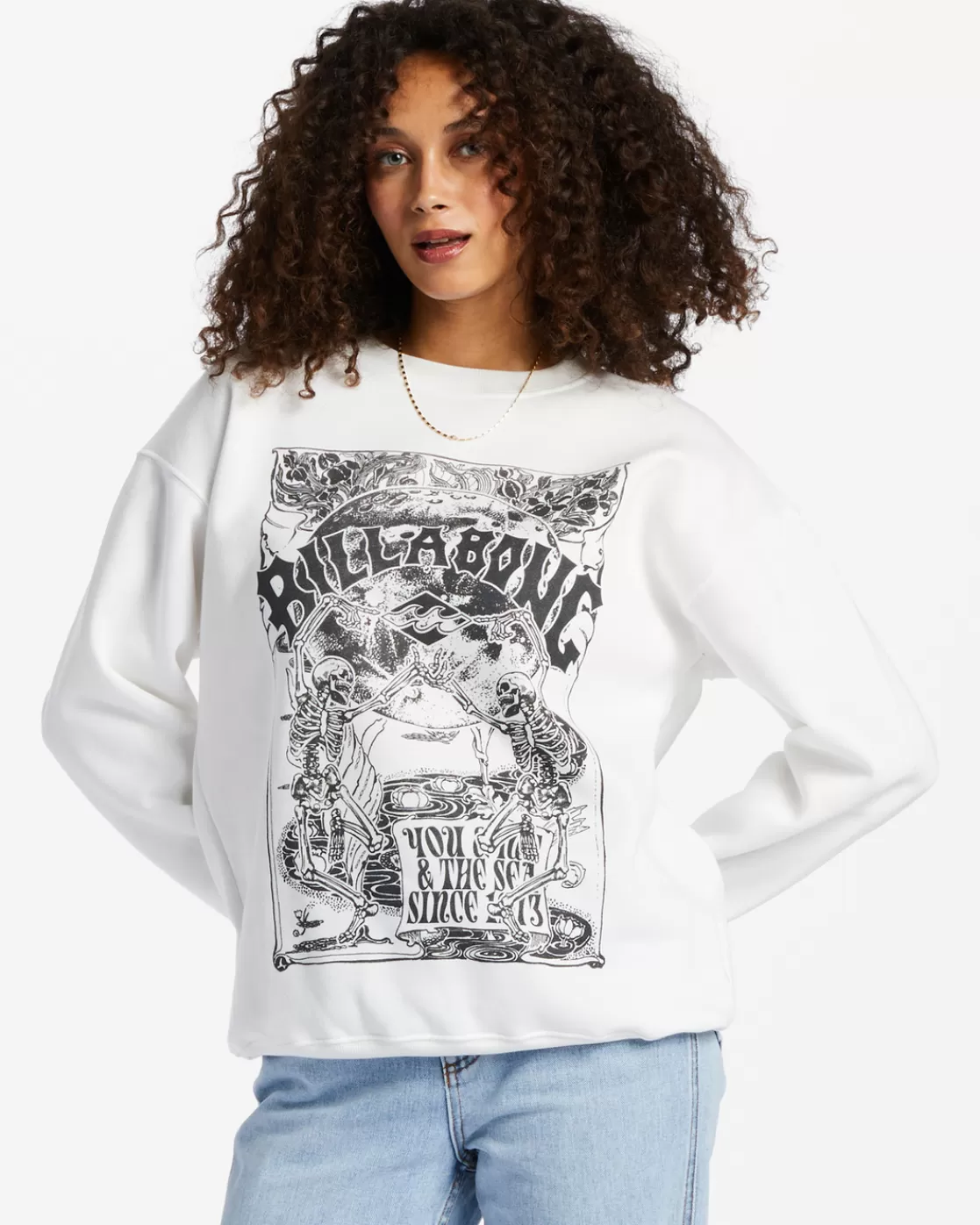 Discount Billabong Made In The Shade Sweatshirt SALT CRYSTAL