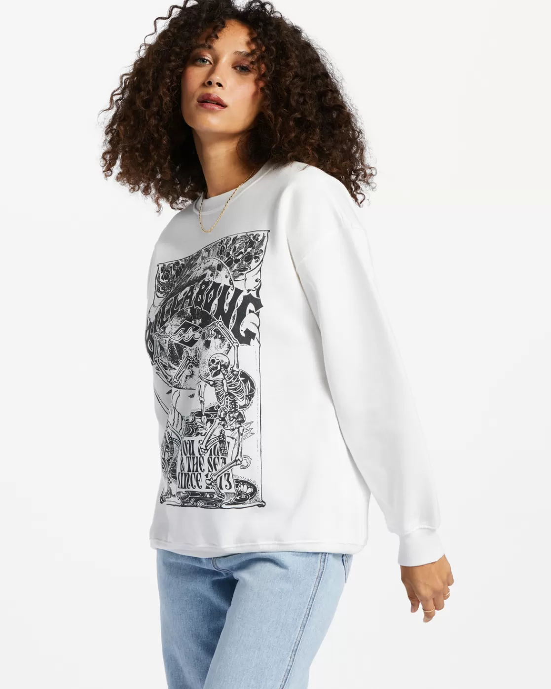 Discount Billabong Made In The Shade Sweatshirt SALT CRYSTAL