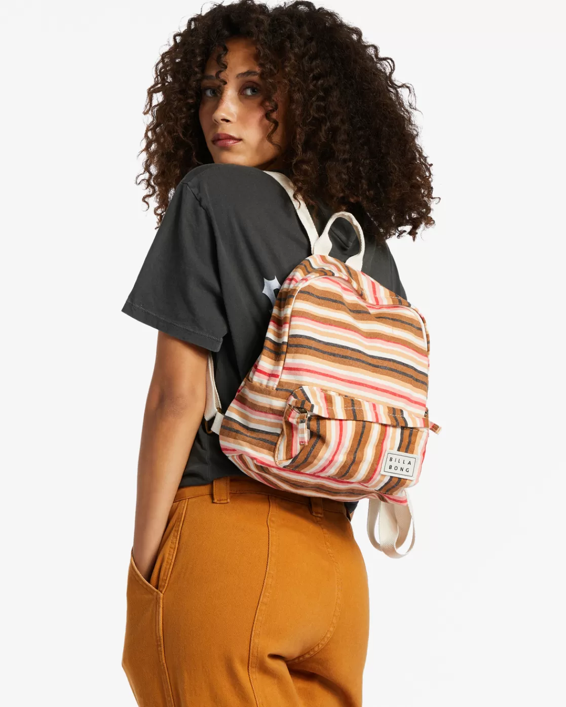 Discount Billabong Mini Mama Canvas Backpack PEACH OUT