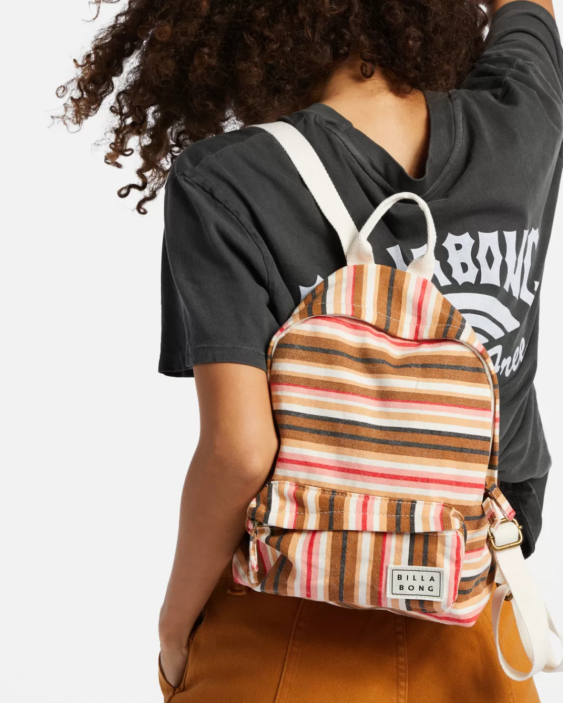 Discount Billabong Mini Mama Canvas Backpack PEACH OUT