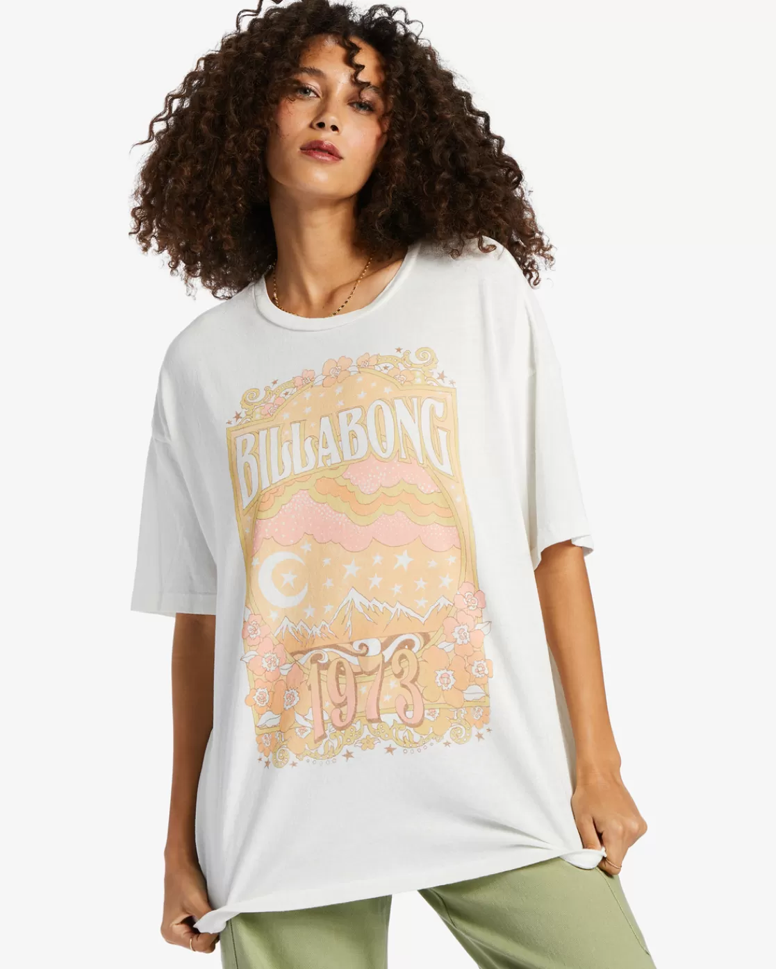 Hot Billabong Never Forget T-Shirt SALT CRYSTAL