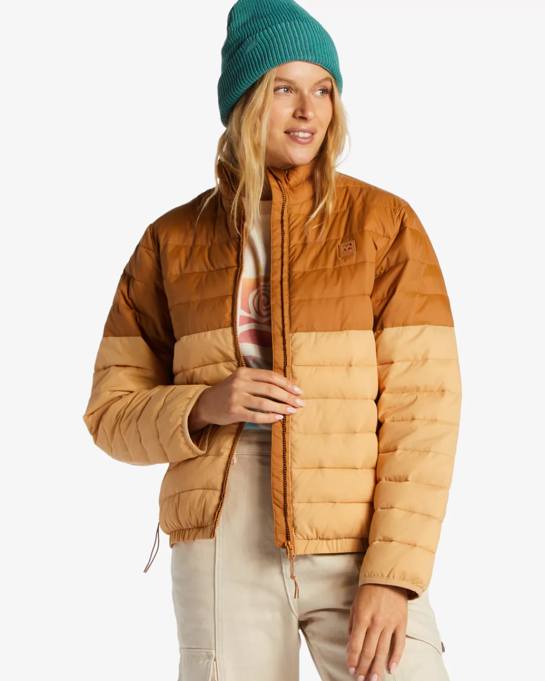 Cheap Billabong Never Stop Zip-Up Jacket CARAMEL