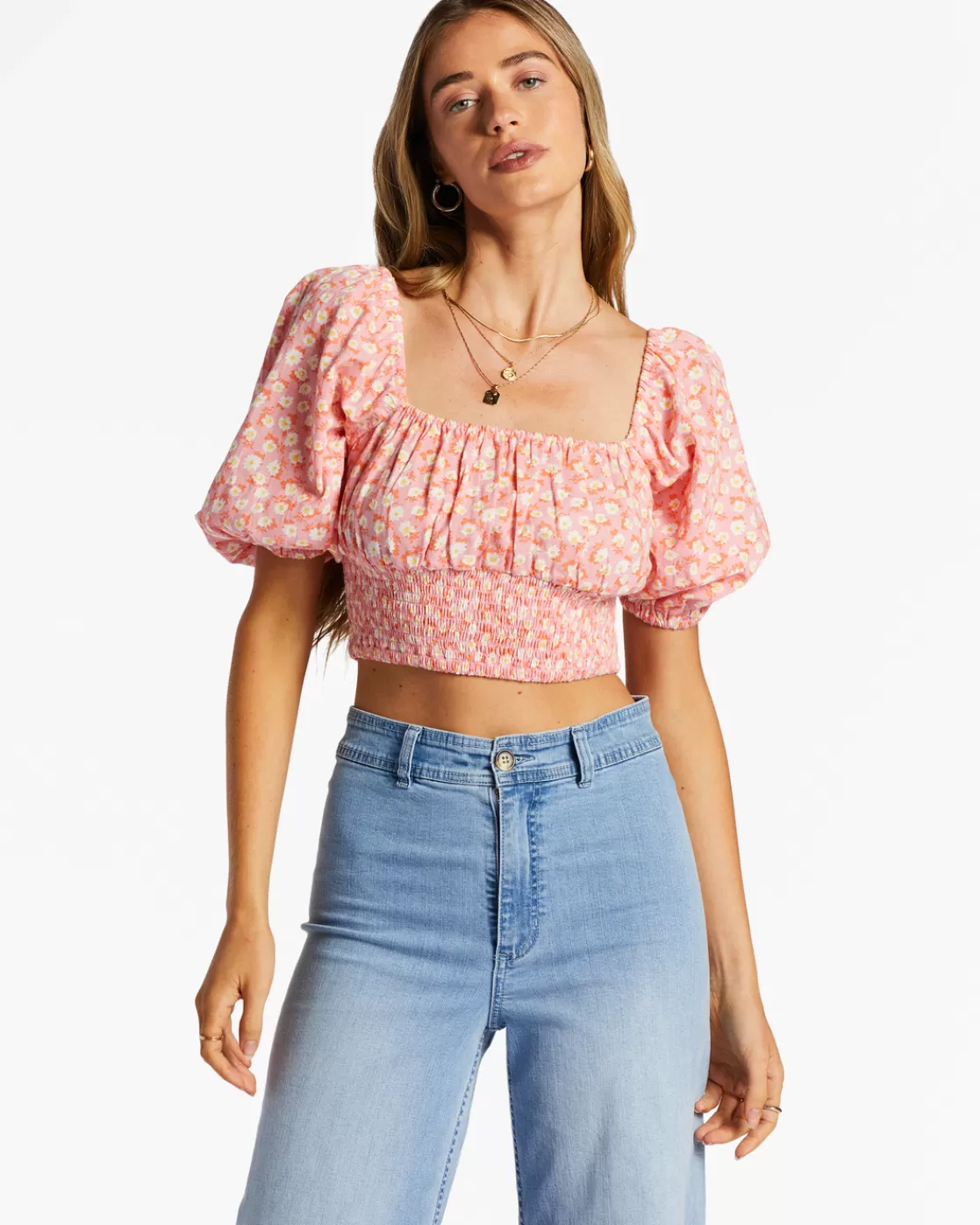 Best Sale Billabong Only You Crop Top FLAMINGO