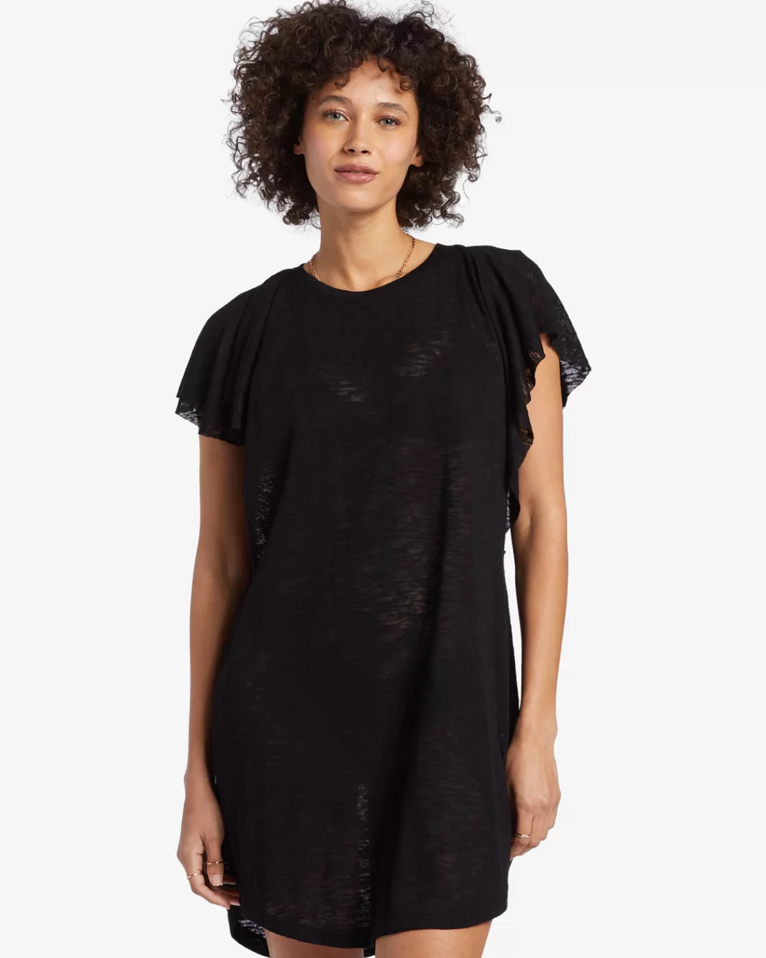 Cheap Billabong Out For Waves Cover-Up Dress BLACK PEBBLE