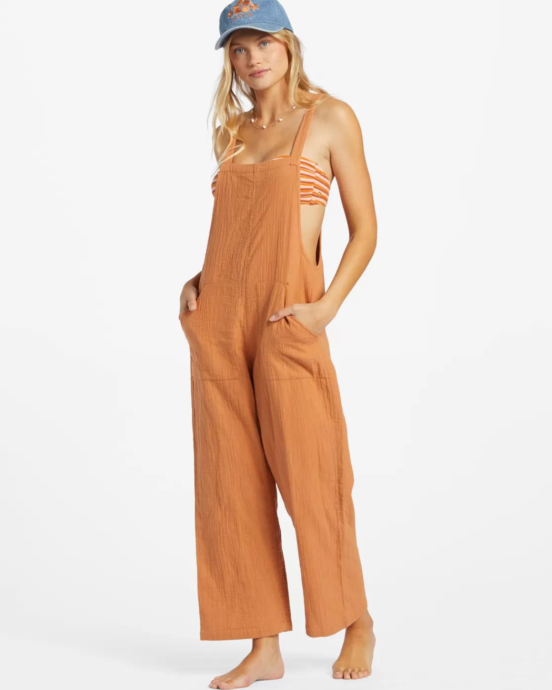 Sale Billabong Pacific Time Romper/Jumpsuit TOFFEE