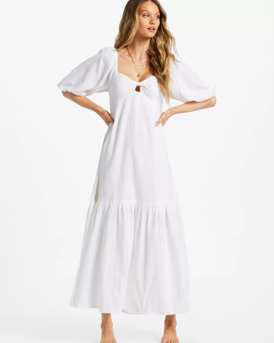 Hot Billabong Paradise Cove Maxi Dress SALT CRYSTAL