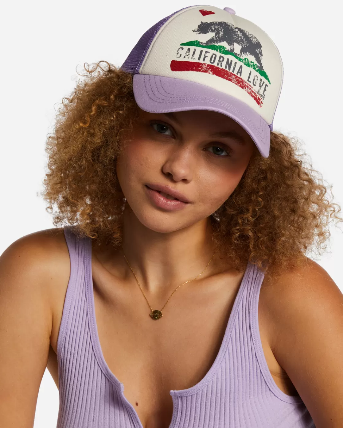 New Billabong Pitstop Trucker Hat LILAC BREEZE