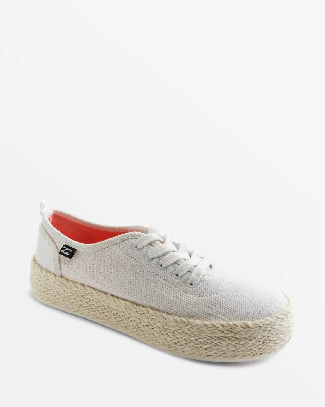 Flash Sale Billabong Puebla Canvas Platform Shoes WHITE