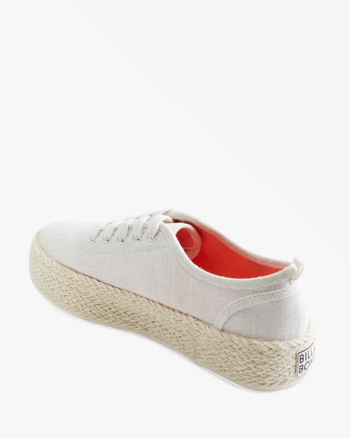 Flash Sale Billabong Puebla Canvas Platform Shoes WHITE