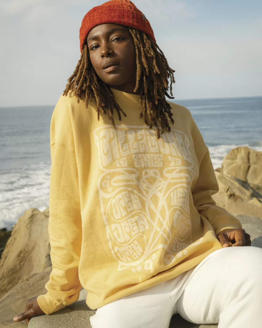 Online Billabong Ride In Oversized Crewneck Sweatshirt GOLD COAST