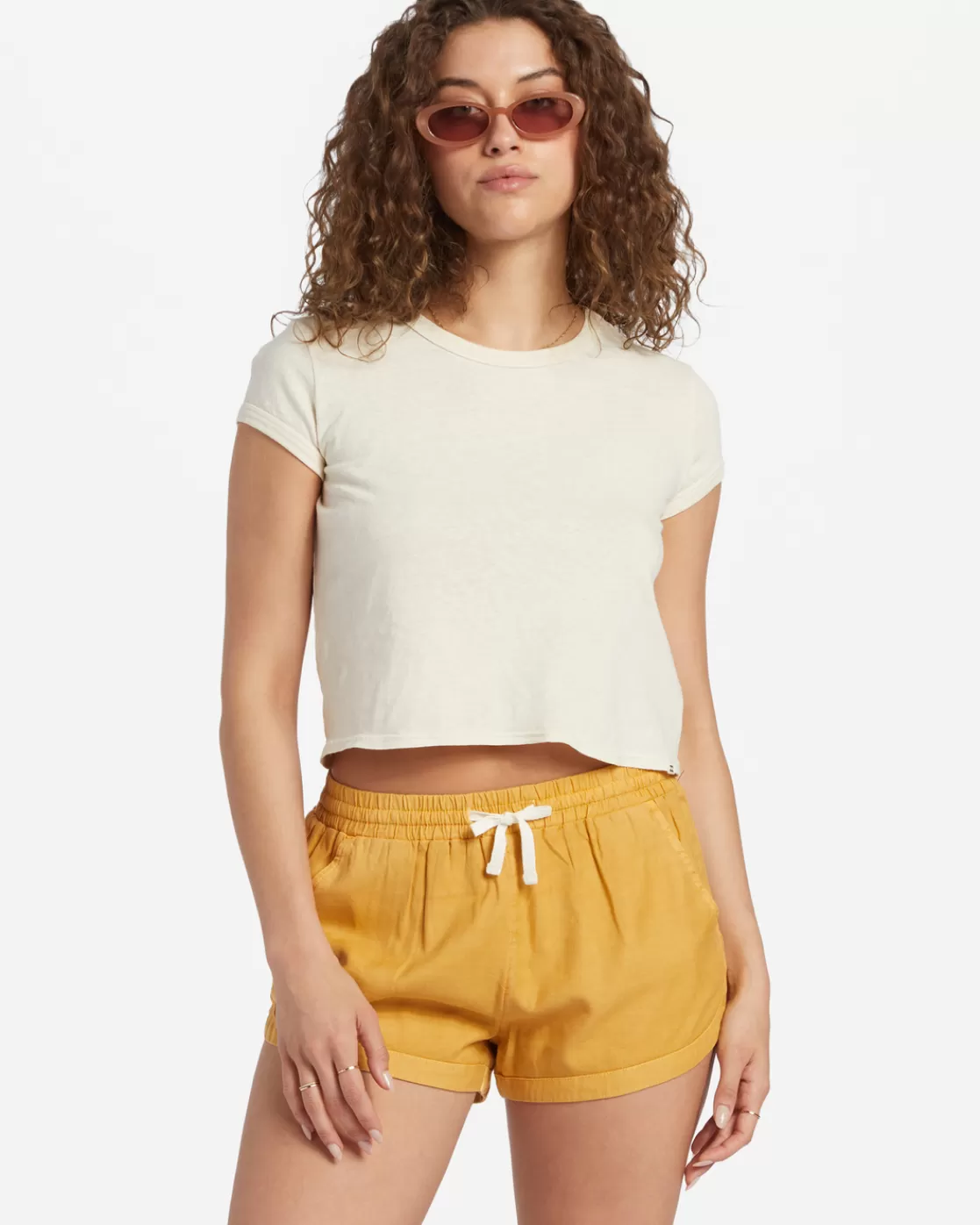 Flash Sale Billabong Road Trippin Elastic Waist Shorts WILD HONEY