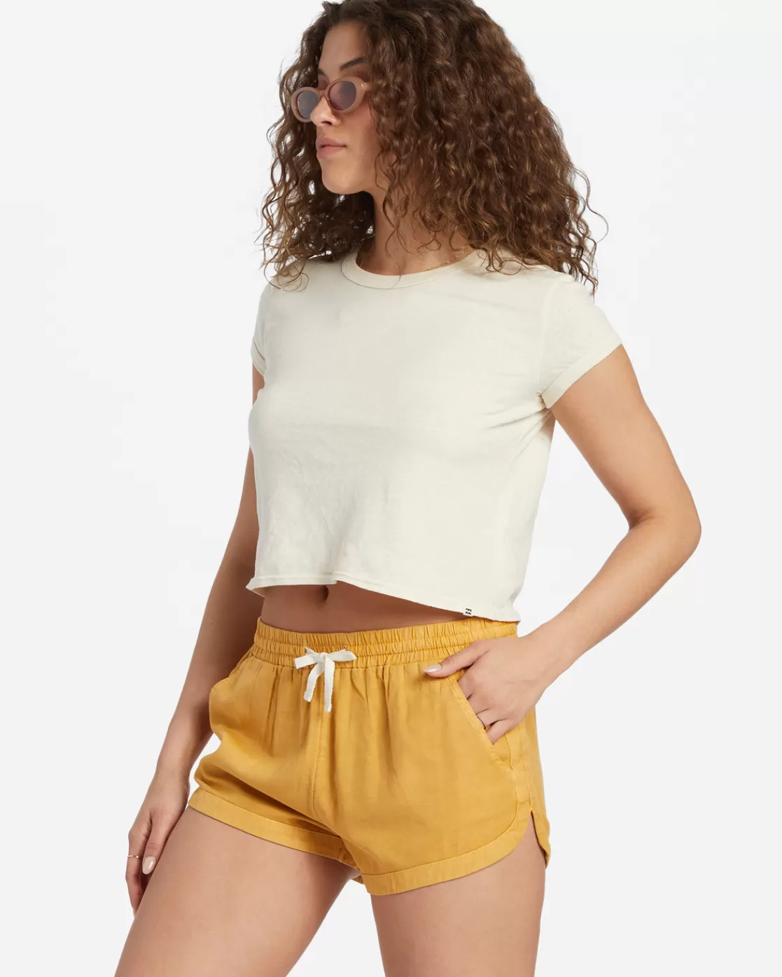 Flash Sale Billabong Road Trippin Elastic Waist Shorts WILD HONEY