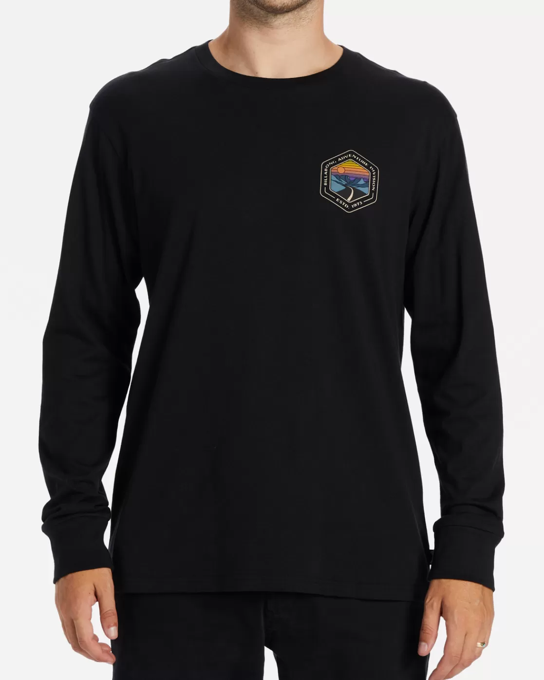 New Billabong Rockies Long Sleeve T-Shirt BLACK