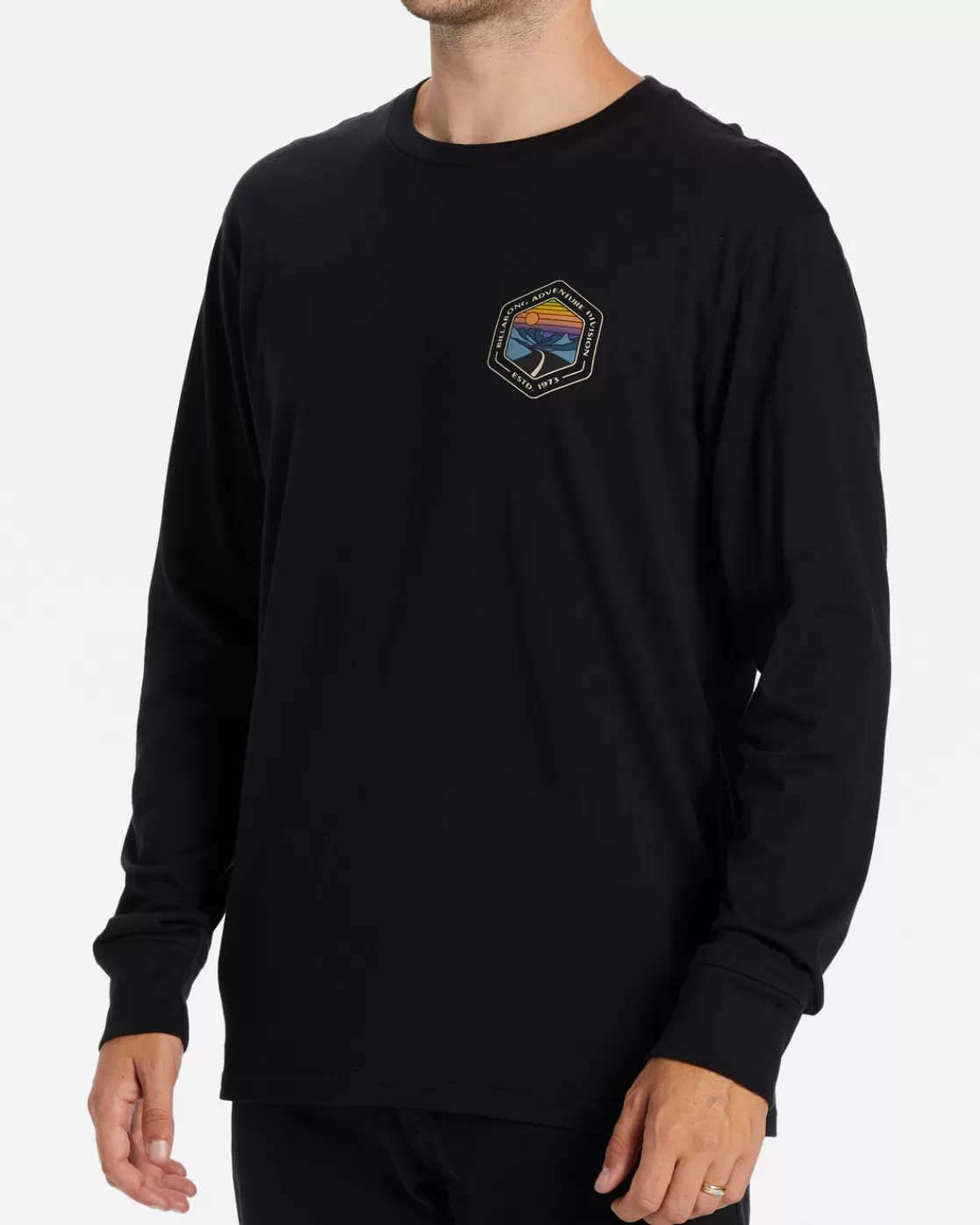 New Billabong Rockies Long Sleeve T-Shirt BLACK