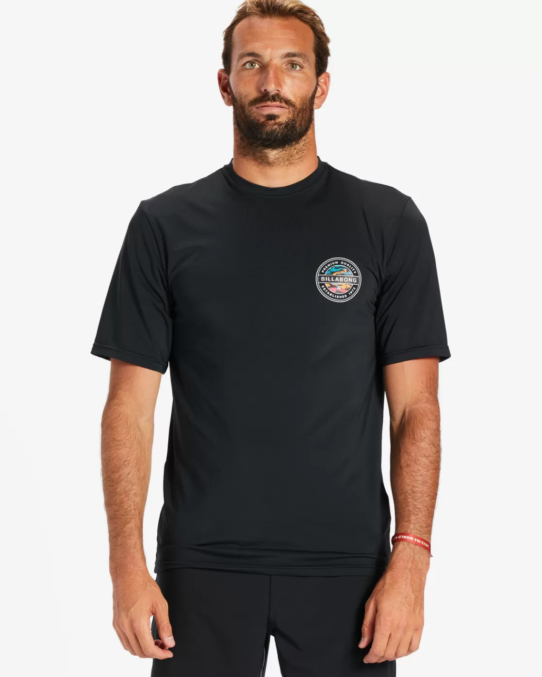 Cheap Billabong Rotor Lf Short Sleeve UPF 50 Surf T-Shirt BLACK