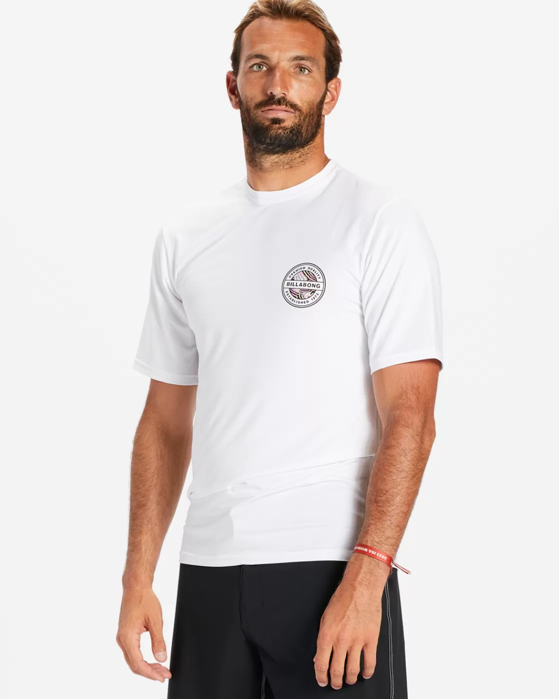 Flash Sale Billabong Rotor Lf Short Sleeve UPF 50 Surf T-Shirt WHITE