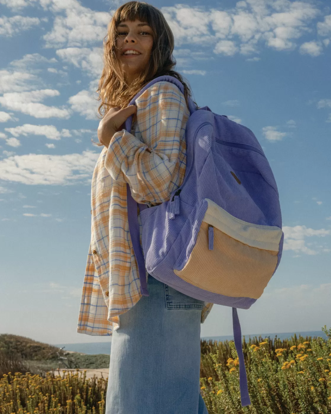 New Billabong Schools Out Corduroy Backpack OUTTA THE BLUE