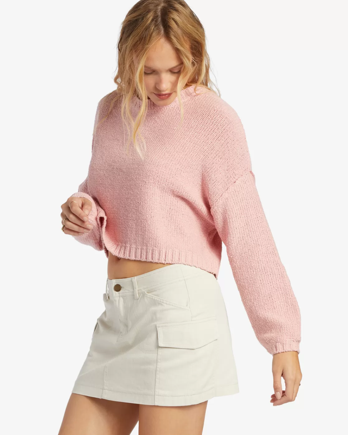 Hot Billabong Shades Crew Neck Sweater LIGHT SORBET