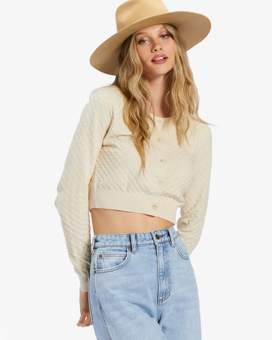 New Billabong She Dances 2 Cardigan WHITE CAP