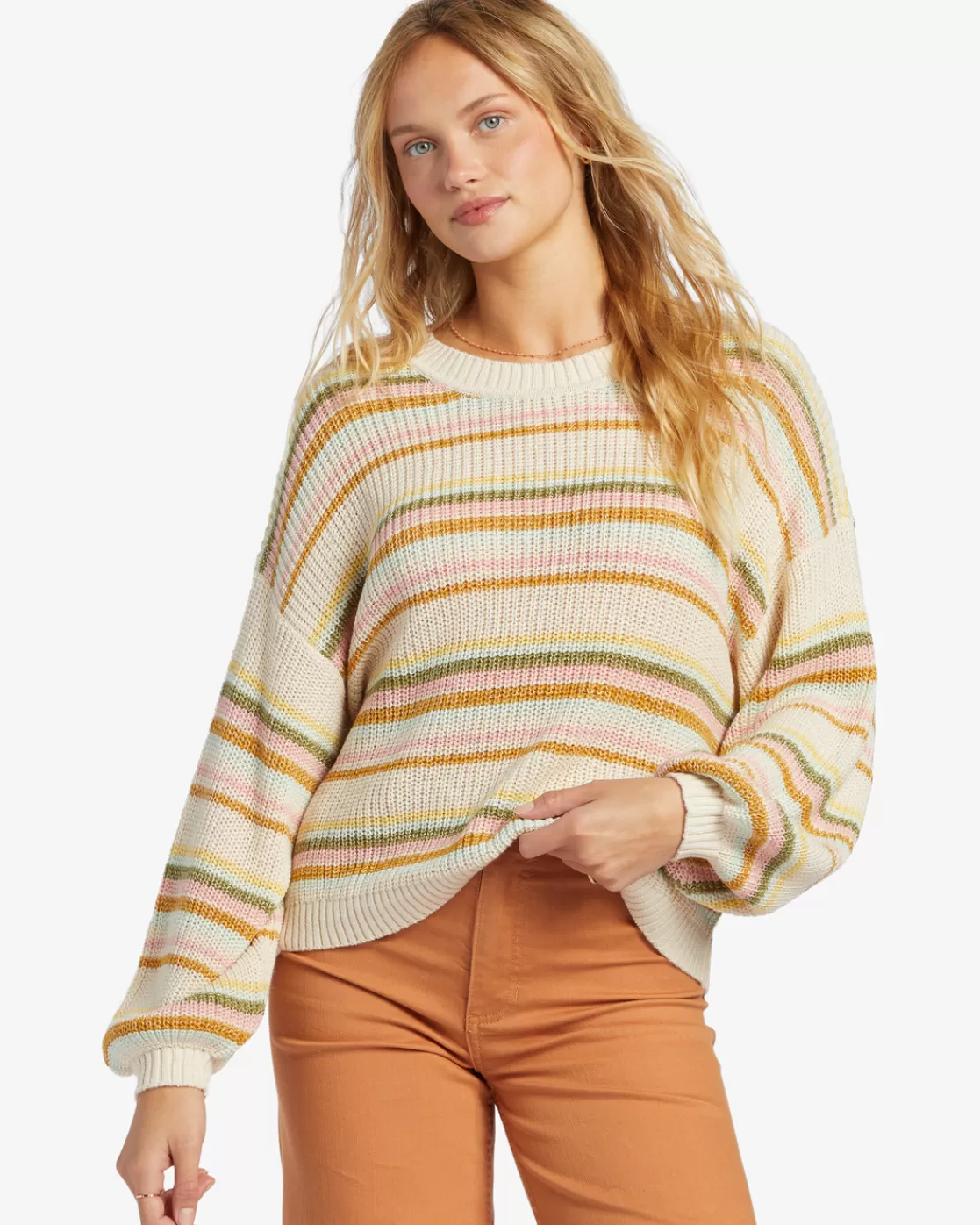 Clearance Billabong Sheer Love Crew Neck Sweater MULTI