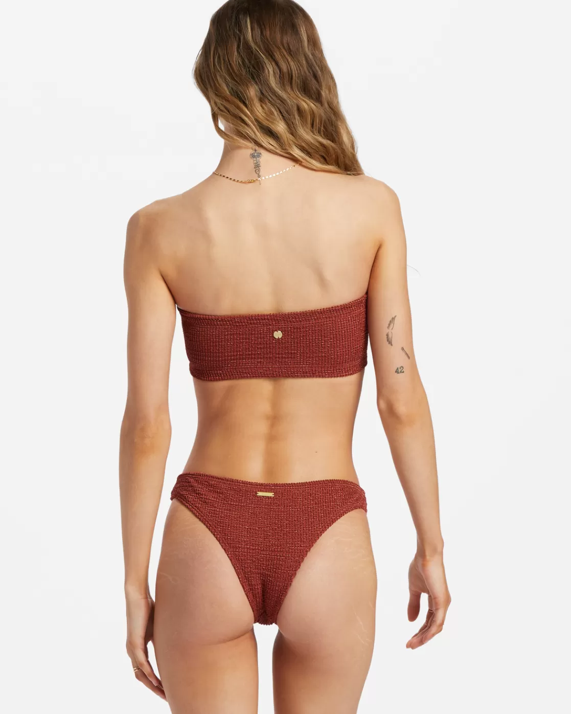 Outlet Billabong Shimmer High Isla Bikini Bottoms DEEP SIENNA