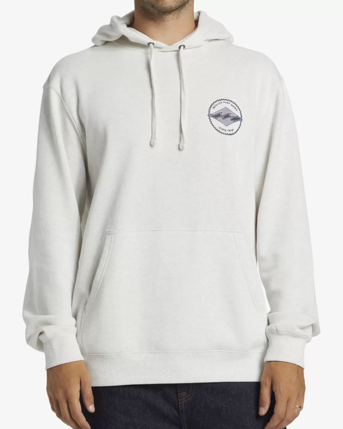 New Billabong Shorebird Pullover Sweatshirt LIGHT GREY HEATHER