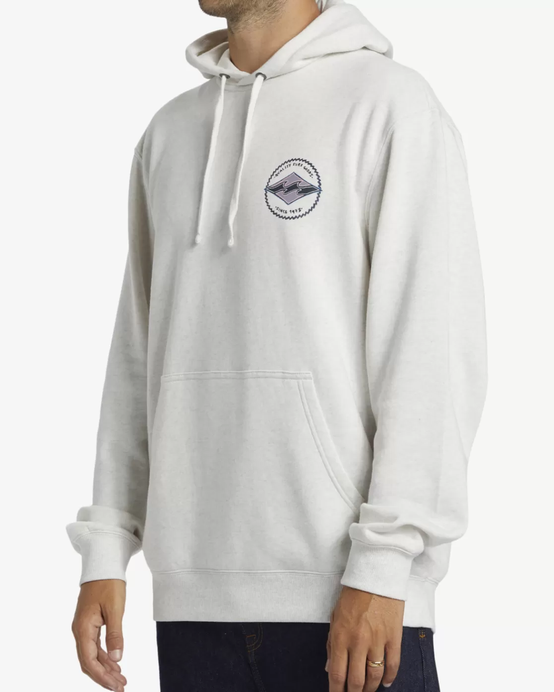 New Billabong Shorebird Pullover Sweatshirt LIGHT GREY HEATHER