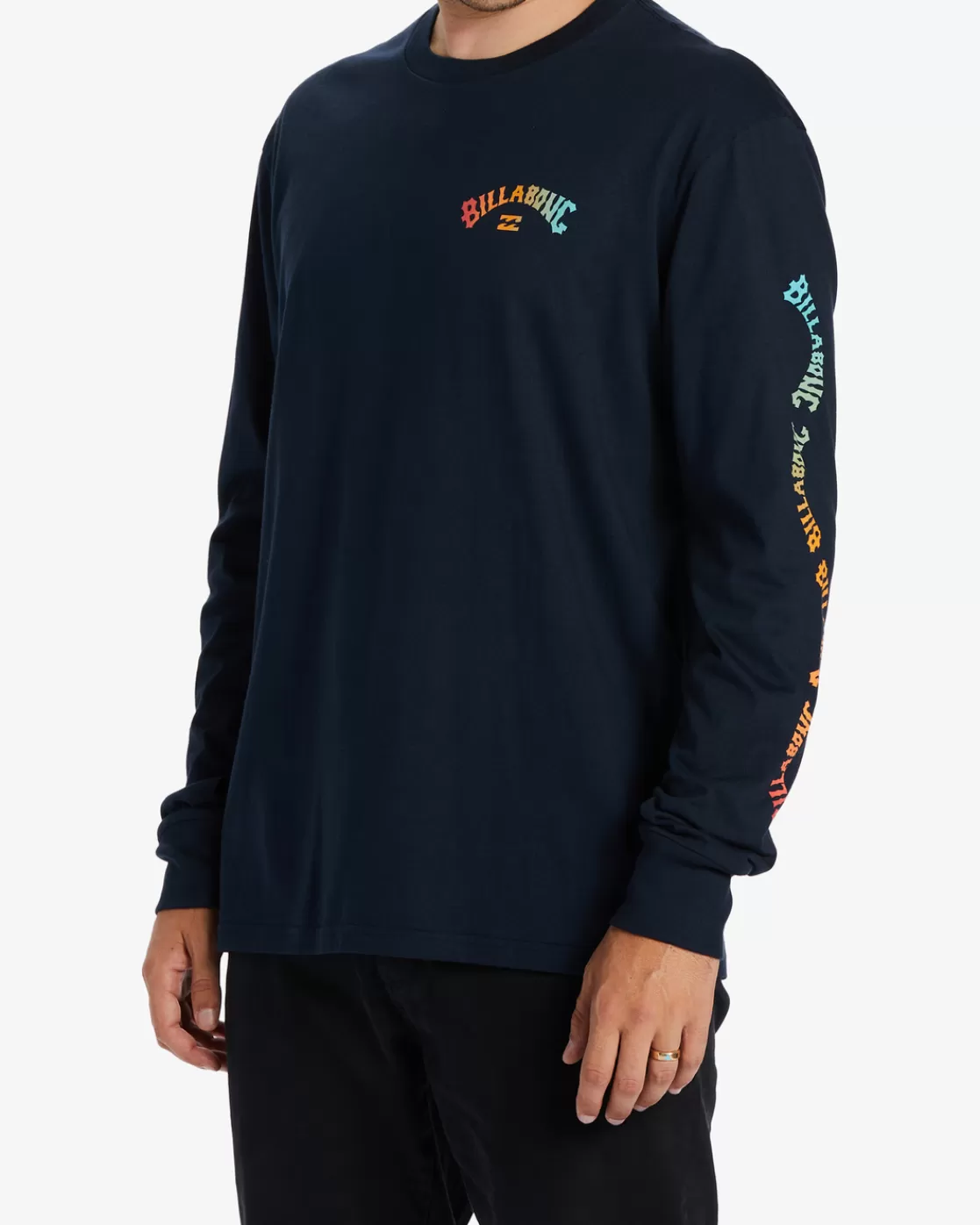 Clearance Billabong Snaking Arches Long Sleeve T-Shirt NAVY