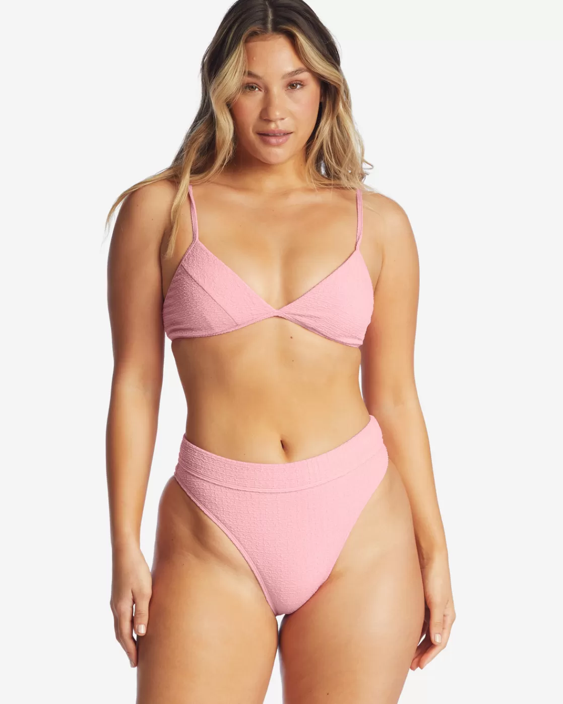 Sale Billabong So Dazed Charlie Fixed Triangle Bikini Top PINK SUNSET