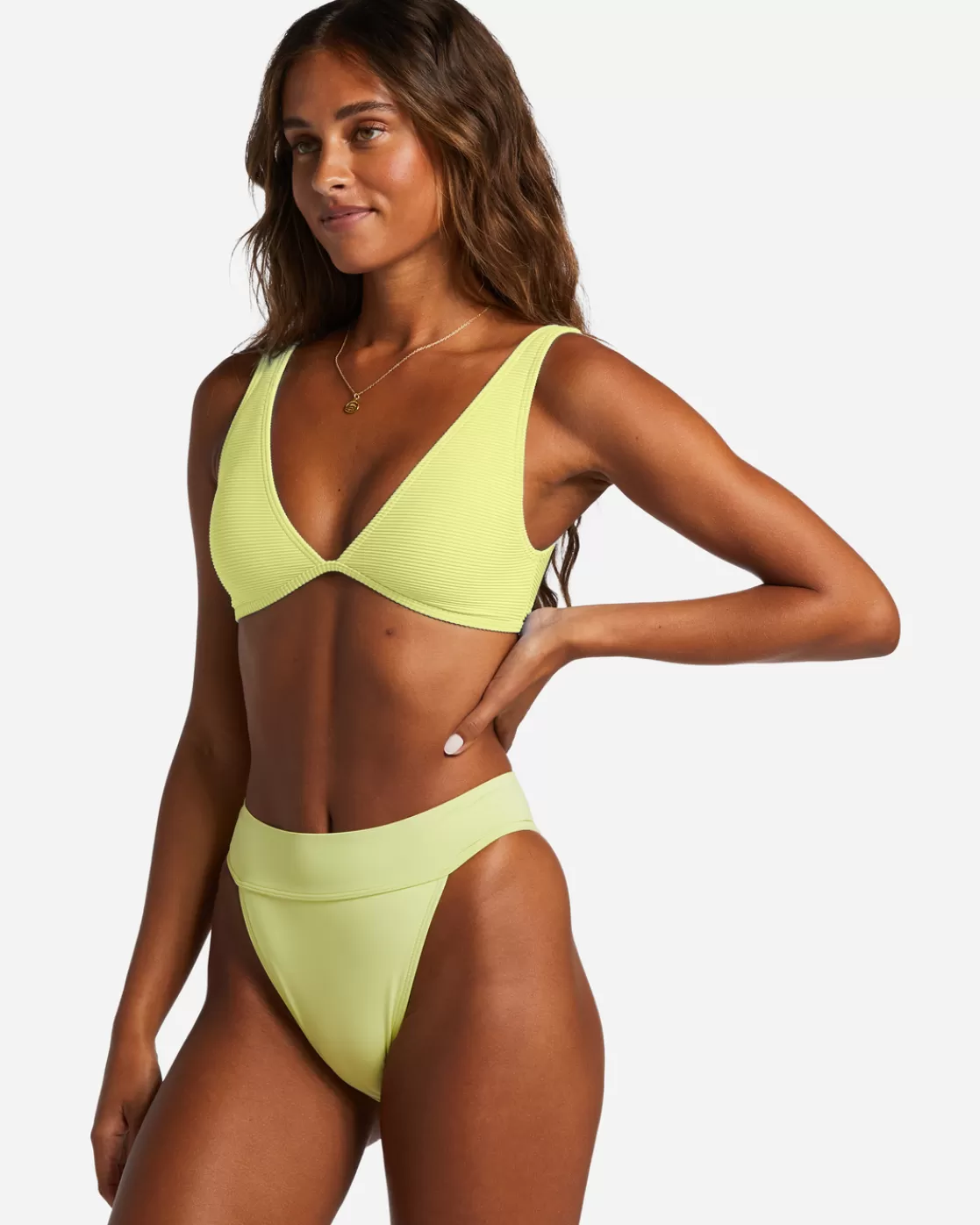 New Billabong Sol Searcher Aruba Bikini Bottoms LIGHT LIME