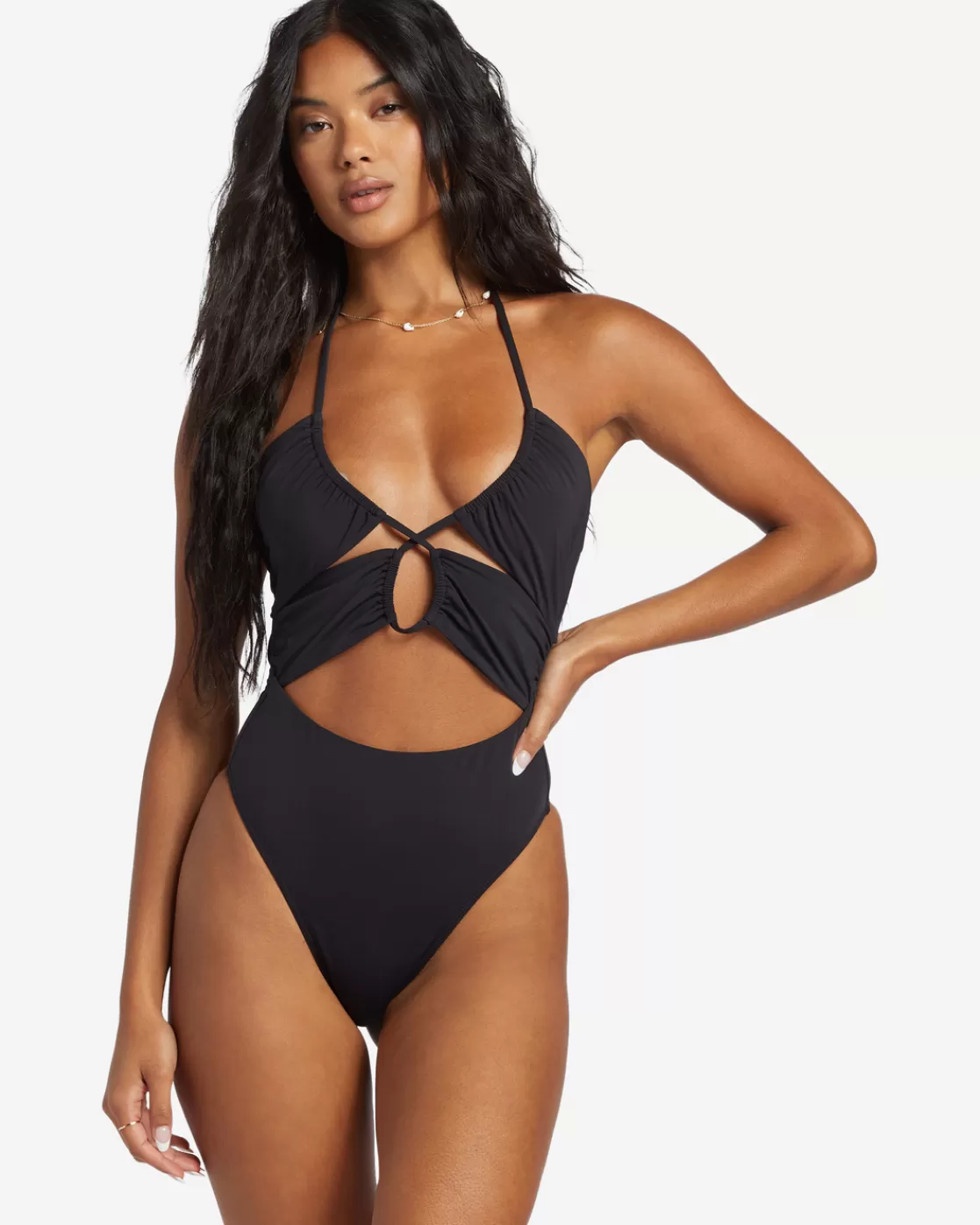 Store Billabong Sol Searcher One-Piece Swimsuit BLACK PEBBLE