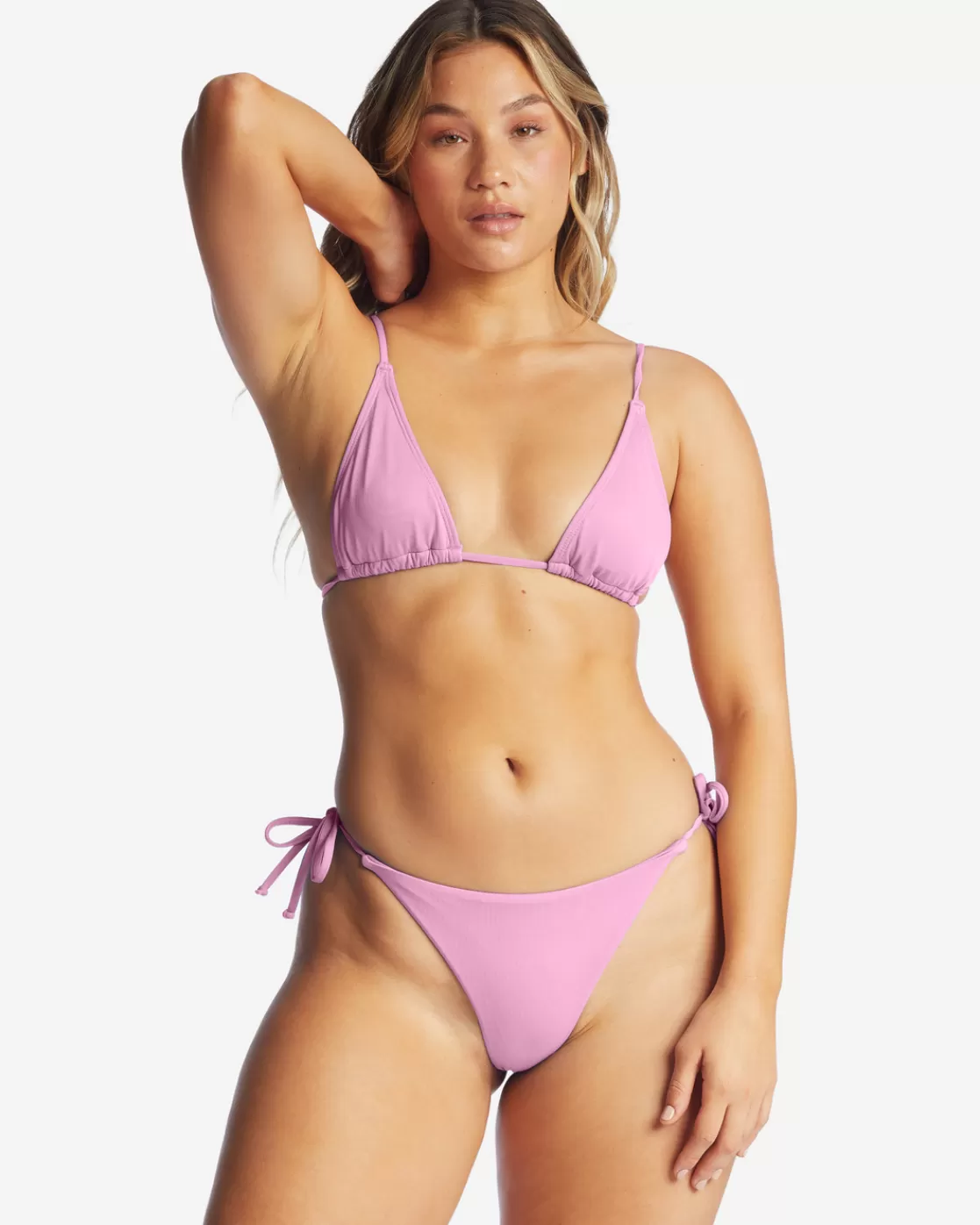 New Billabong Sol Searcher Tie-Side Tanga Bikini Bottoms PARADISE PINK