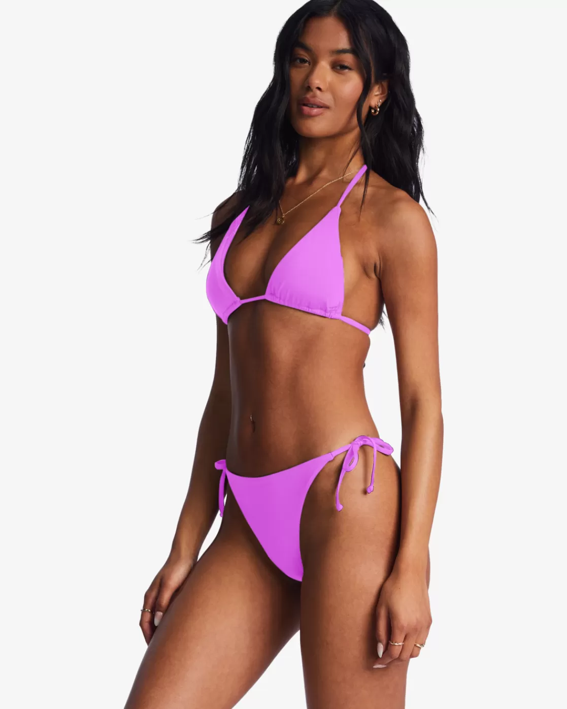 Discount Billabong Sol Searcher Tie-Side Tanga Bikini Bottoms BRIGHT ORCHID