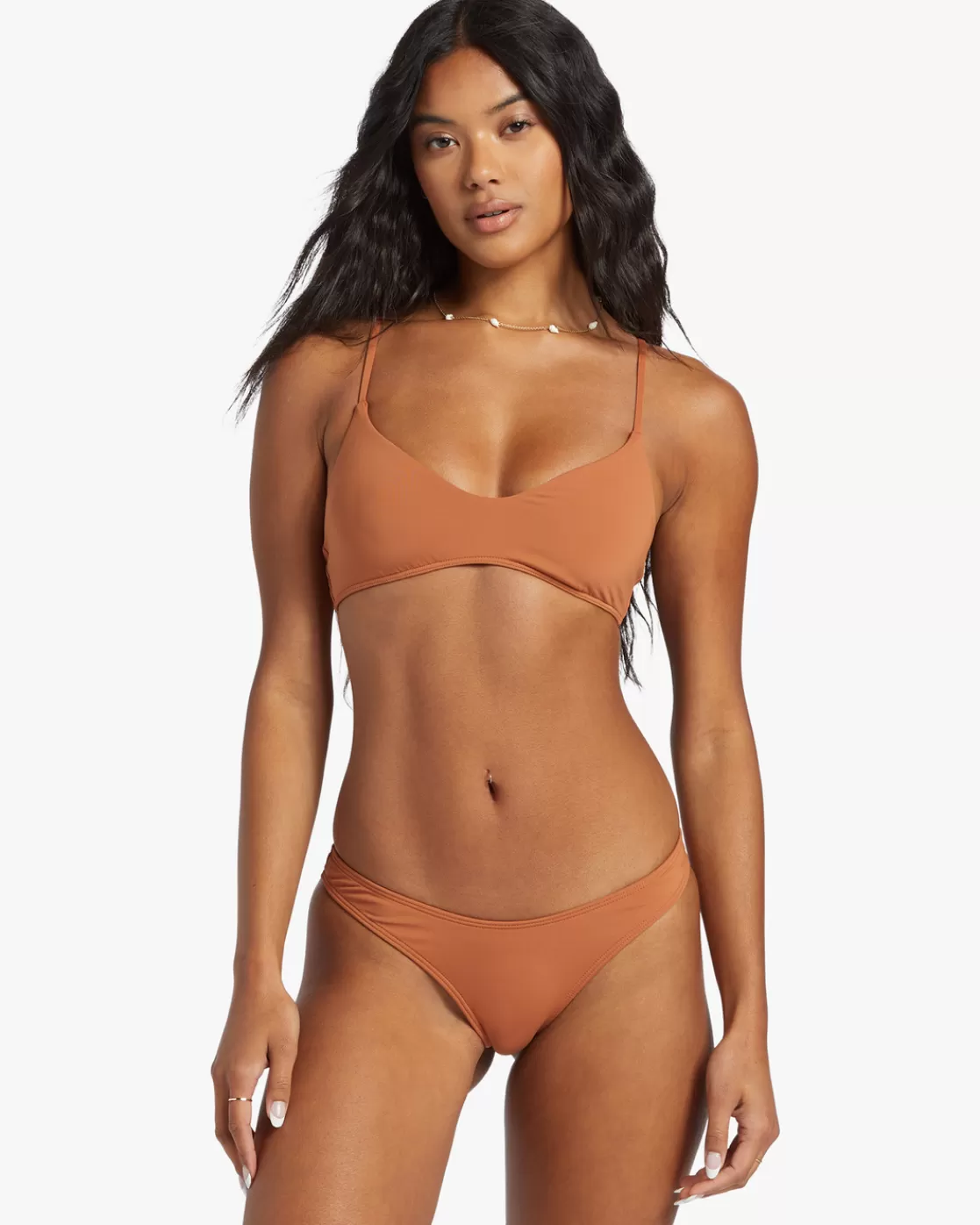 Online Billabong Sol Searcher V Bralette Bikini Top GOLDEN BROWN