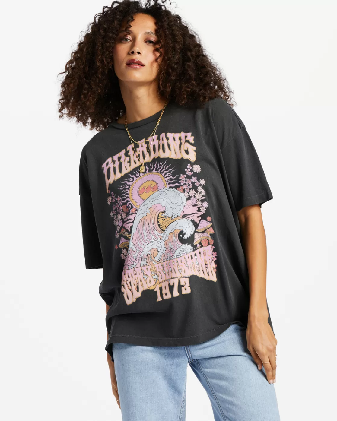 Best Sale Billabong Stay Sunshine T-Shirt OFF BLACK