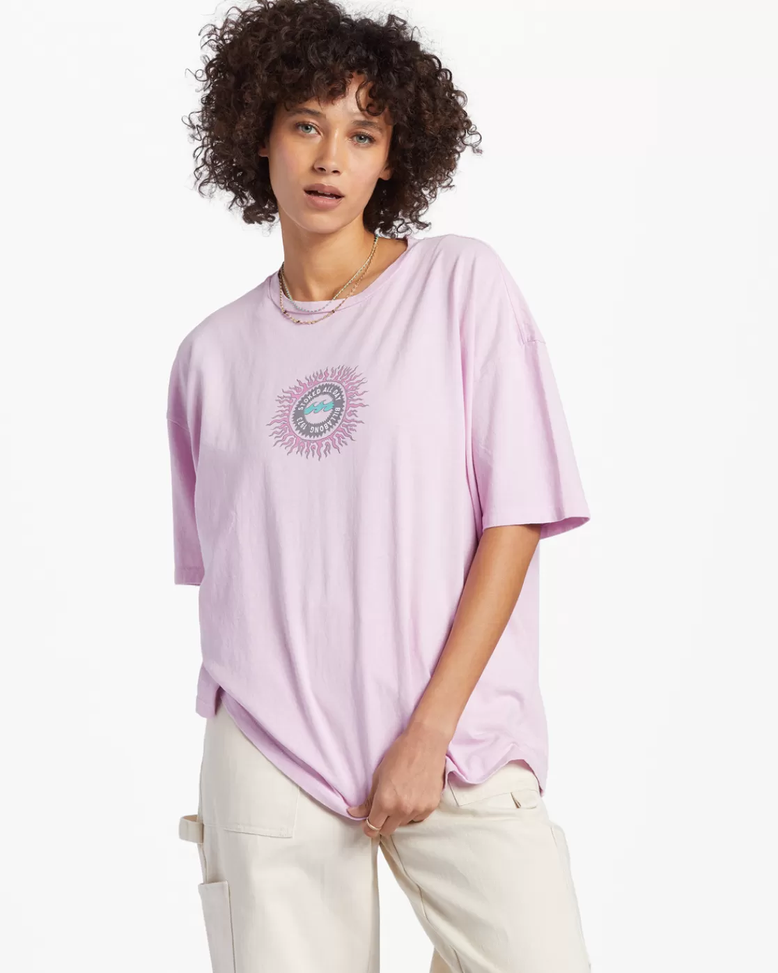 Best Billabong Stoked All Day T-Shirt LILAC SMOKE