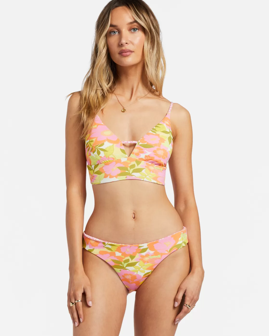 Shop Billabong Summer Folk Reversible Cami Bikini Top MULTI